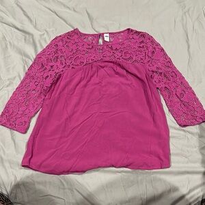 Old Navy Pink Boxy Embellished Blouse